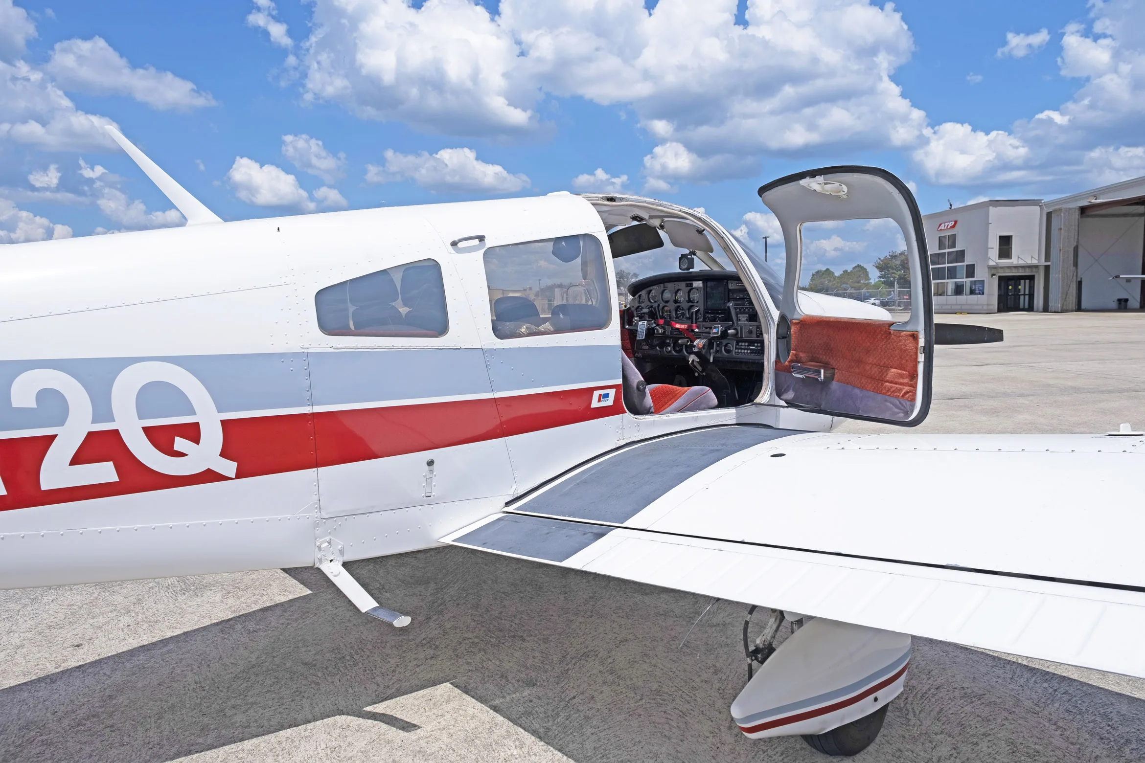 Cabin interior of a 1977 Piper PA-28-181.