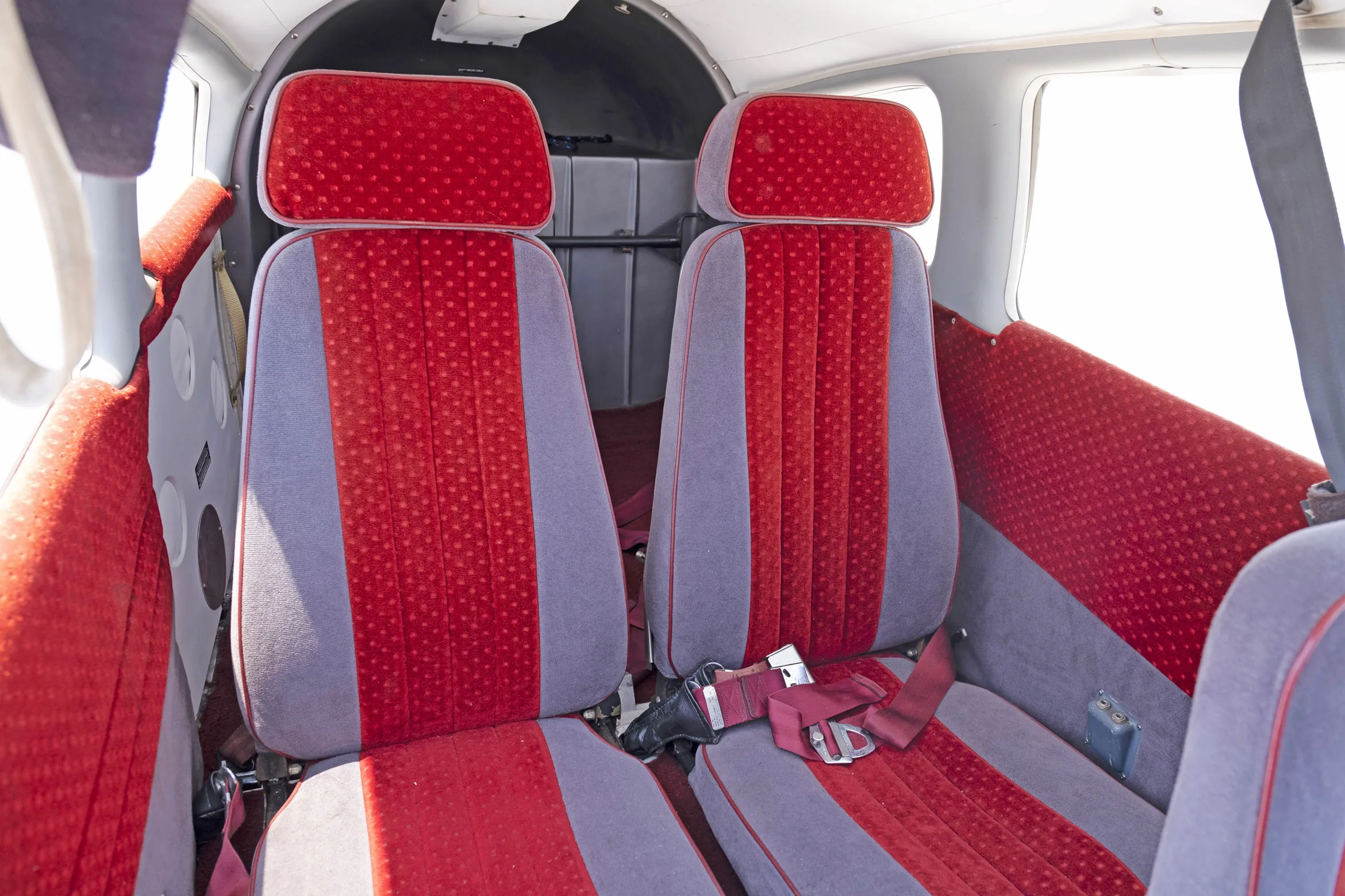 Cabin interior of a 1977 Piper PA-28-181.