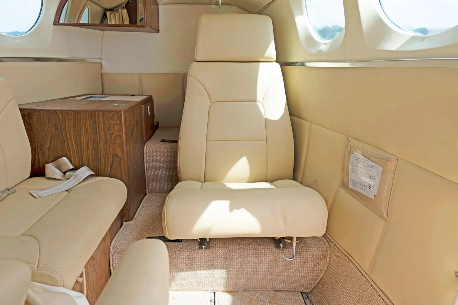 Cabin interior of a 1981 Cessna 421C.