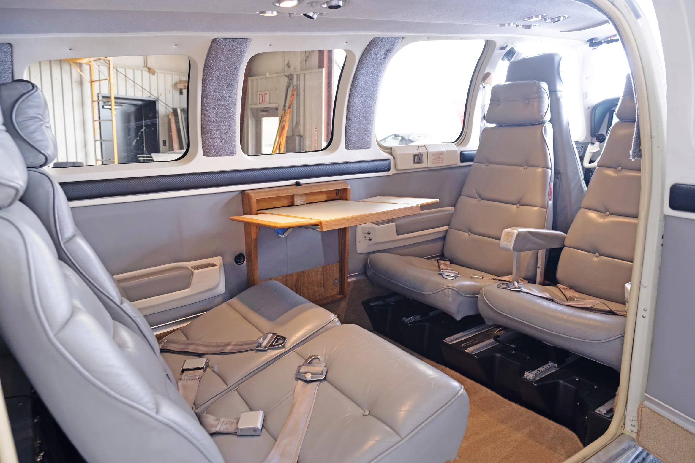 Cabin interior of a 1997 Beechcraft 58.