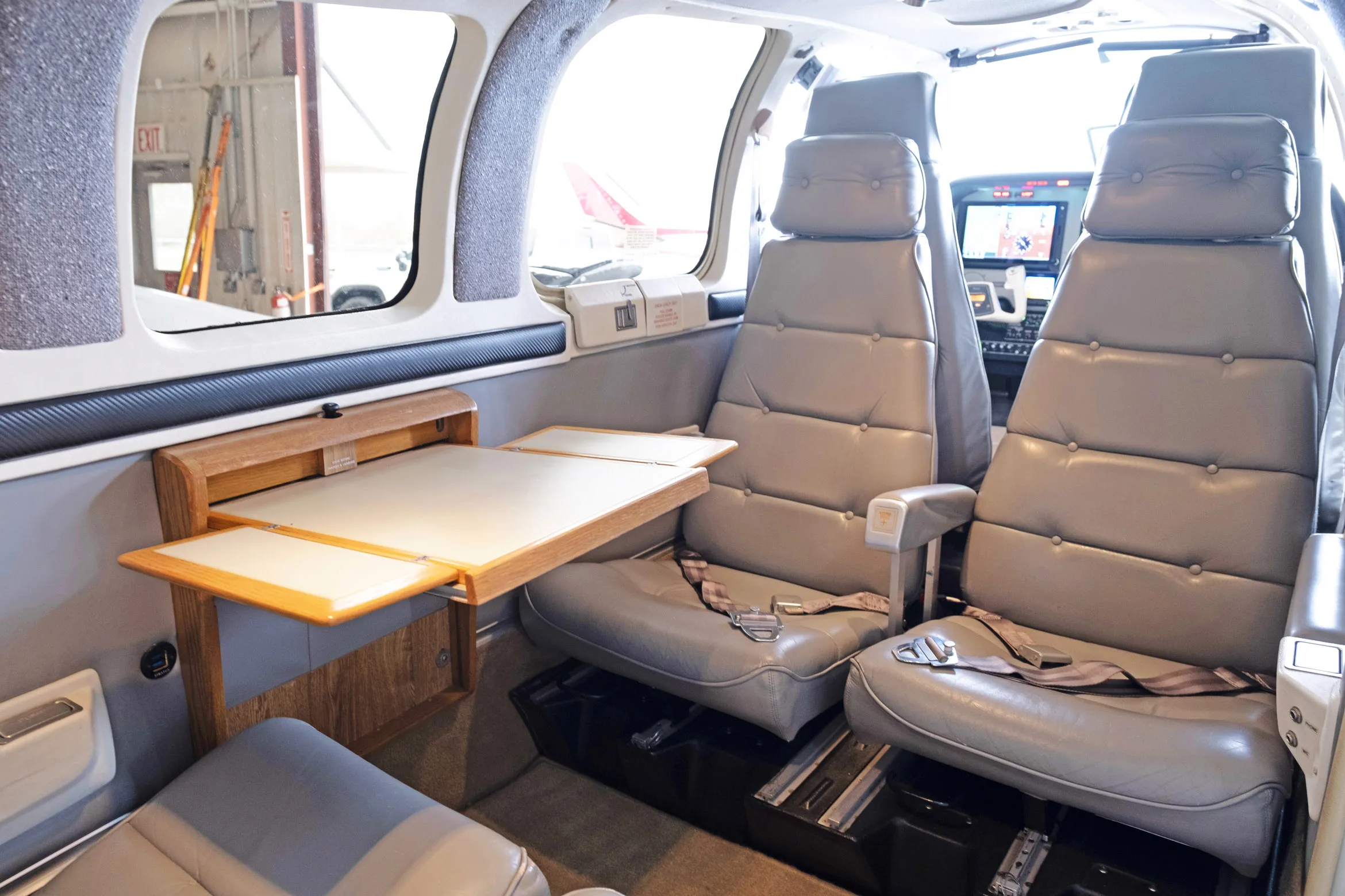 Cabin interior of a 1997 Beechcraft 58.