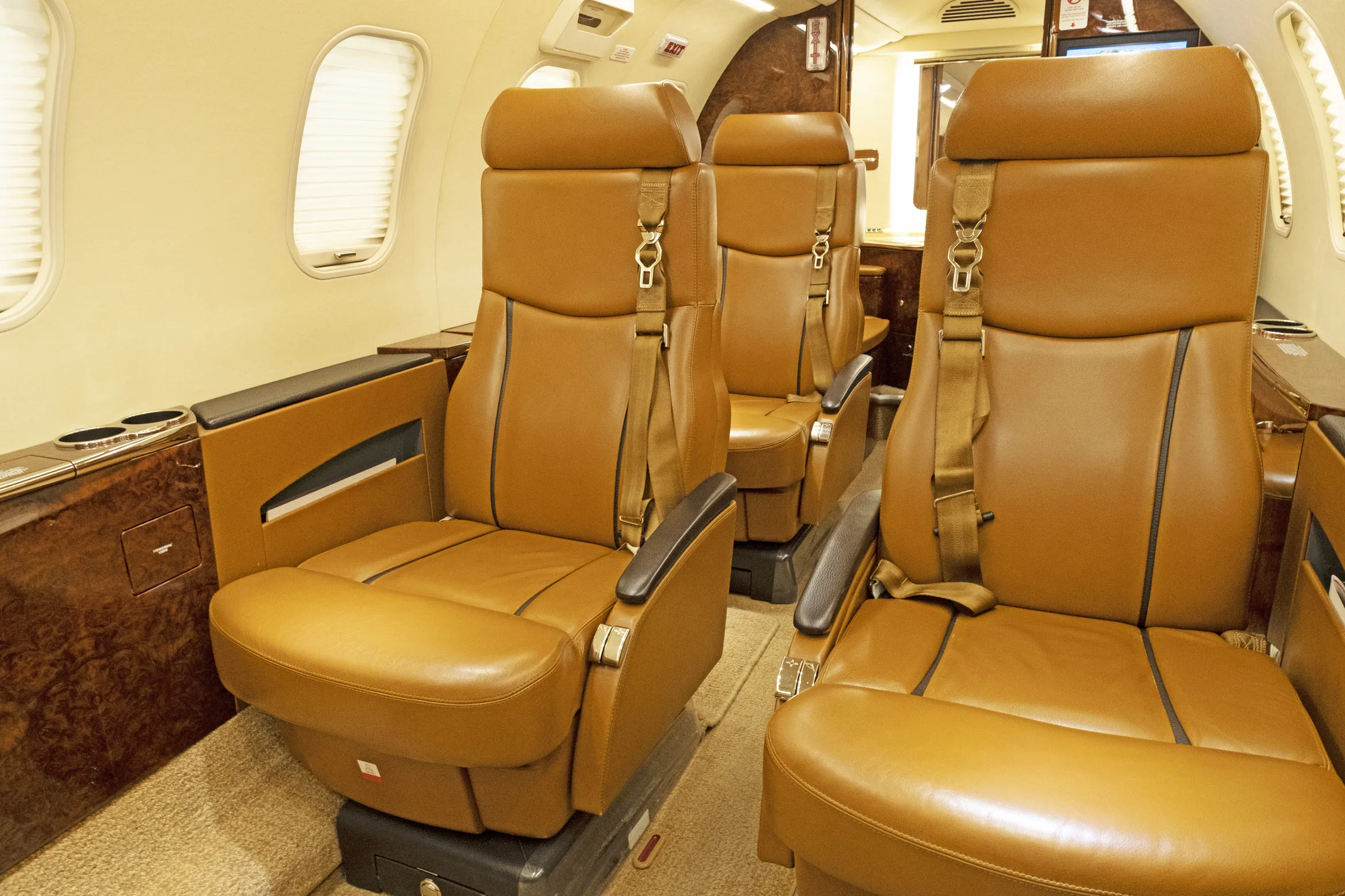 Cabin interior of a 2008 Learjet 45 (40XR).