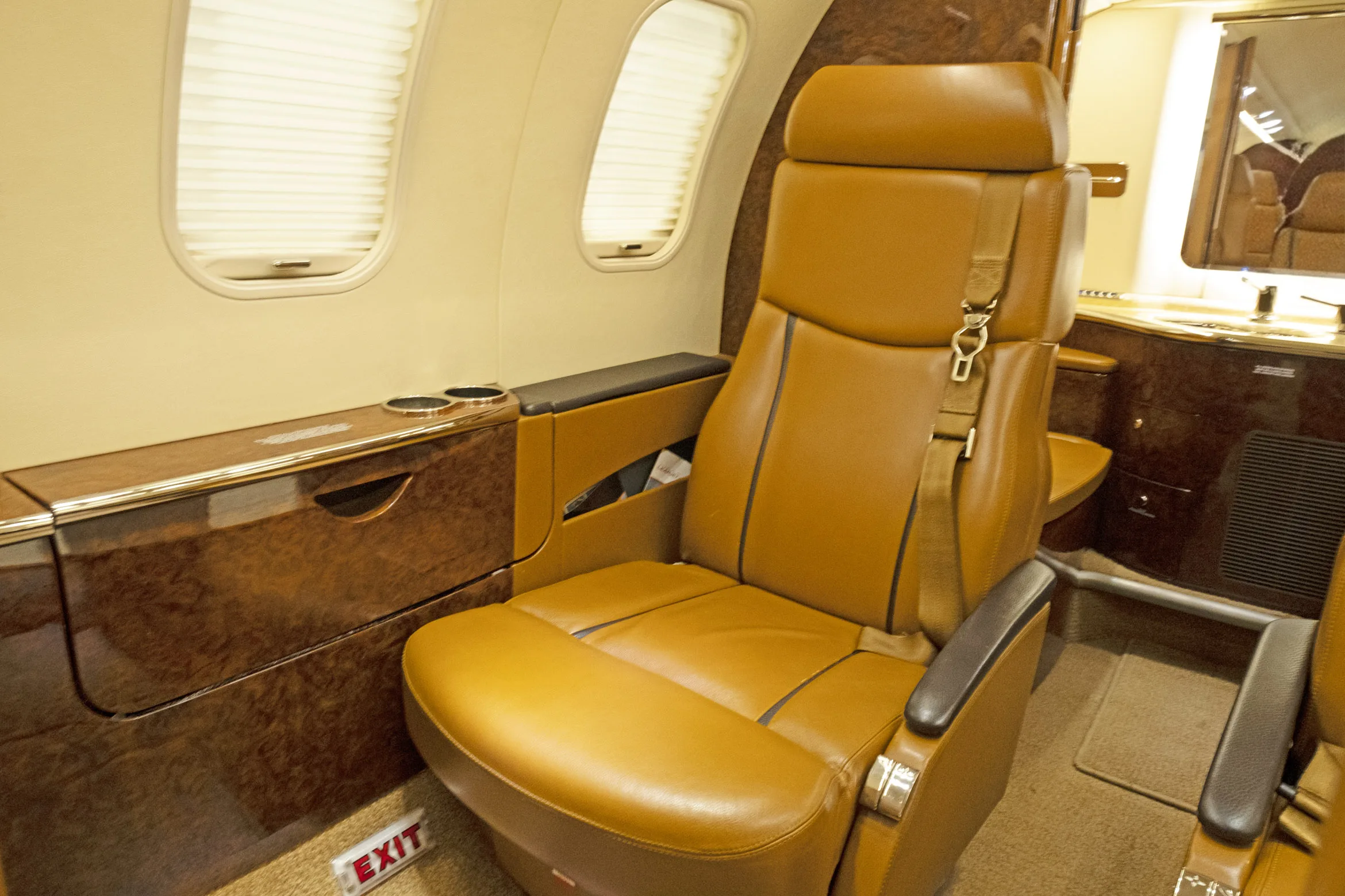 Cabin interior of a 2008 Learjet 45 (40XR).