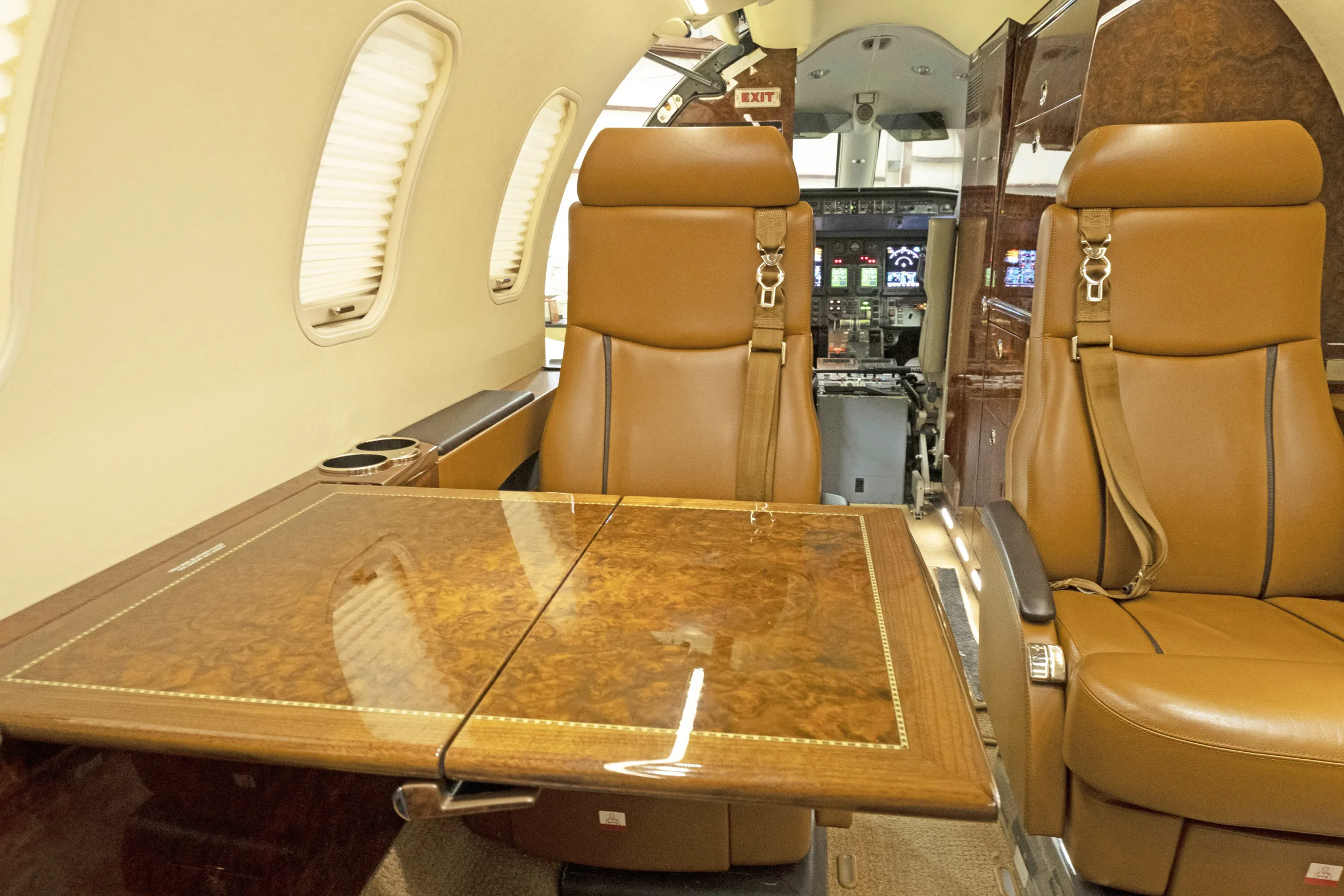 Cabin interior of a 2008 Learjet 45 (40XR).
