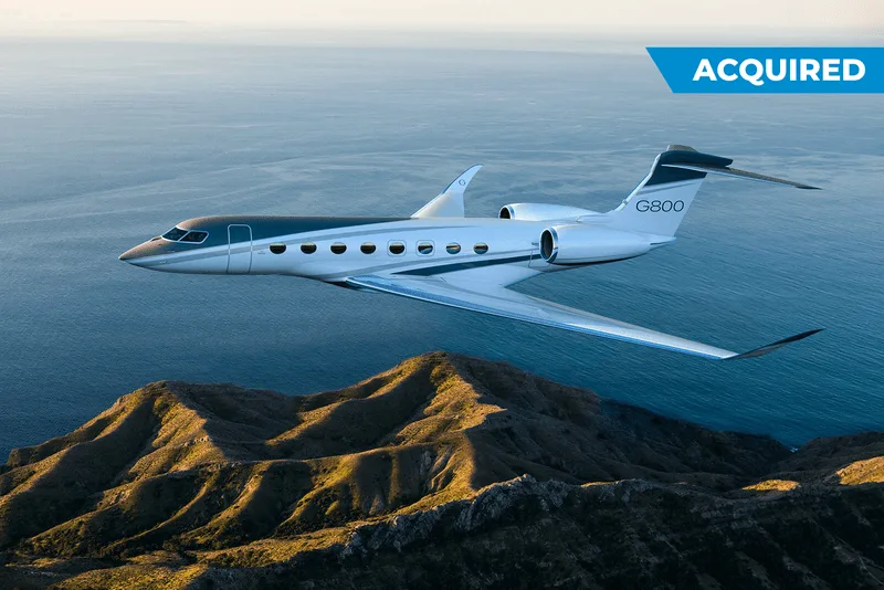 Marketing image of a 2026 Gulfstream G800 - PRIVATE.
