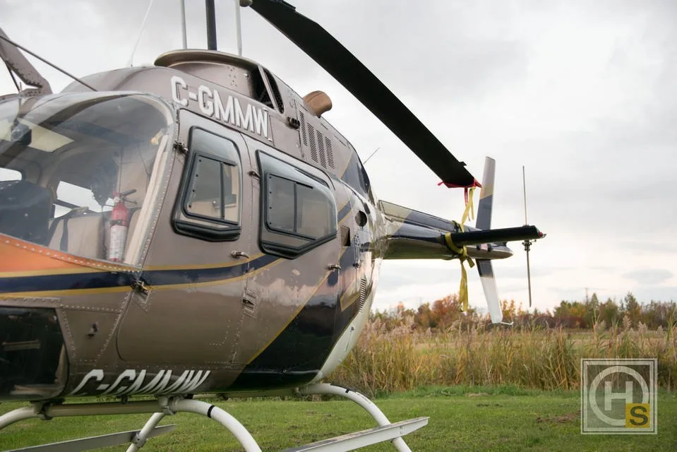 Exterior view of a 1971 Bell 206, OH-58A.