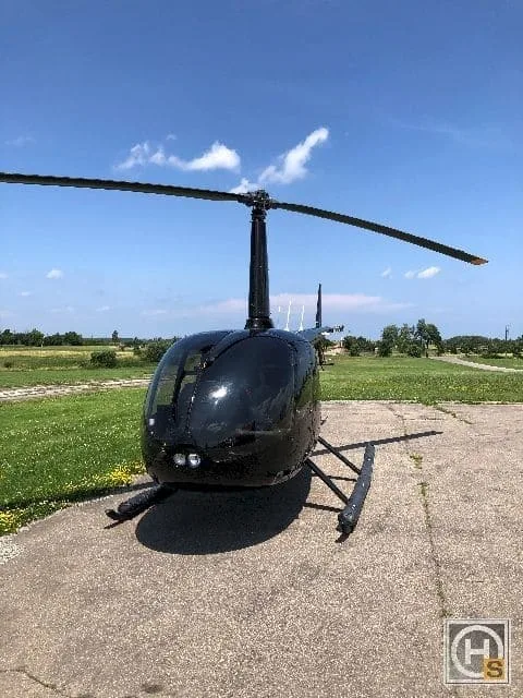 Exterior view of a 2018 Robinson R66 Turbine Marine.