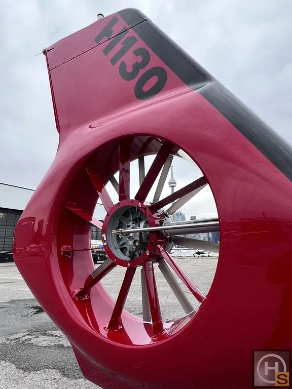 Engine detail of a 2022 Airbus H130 T2 (EC130 T2).