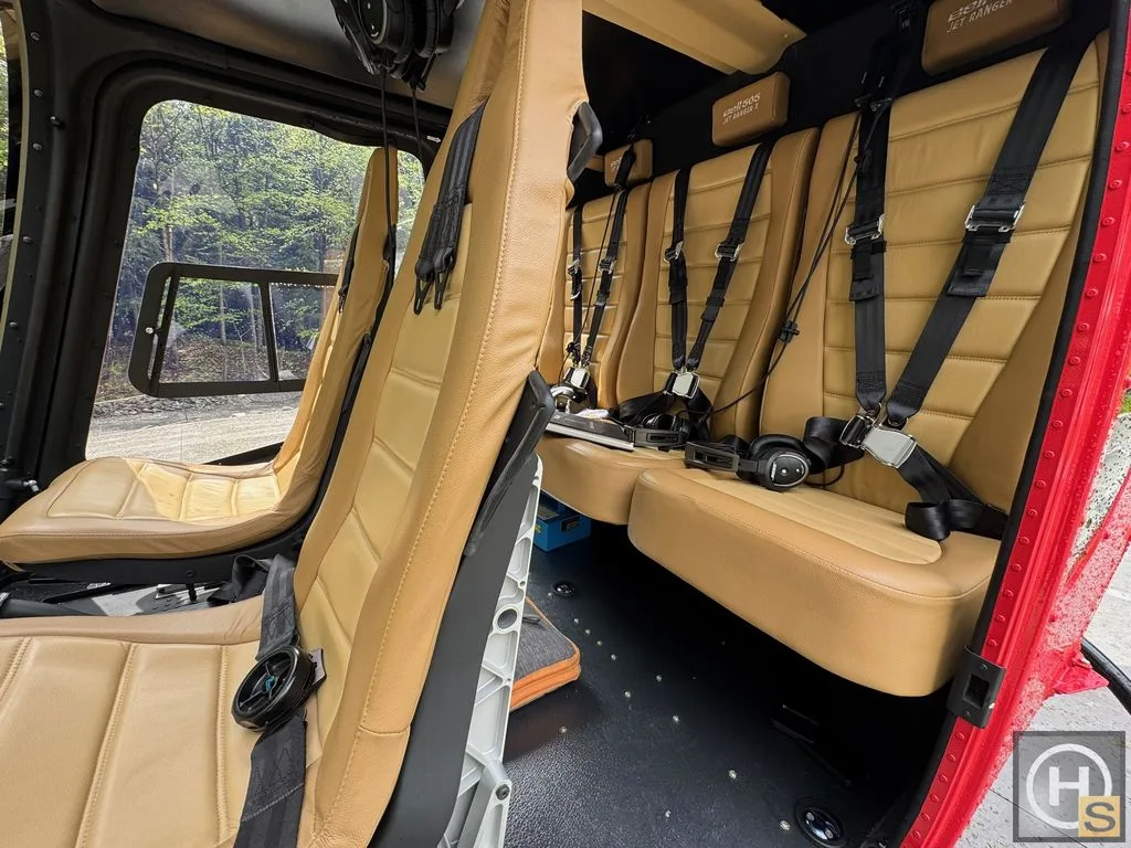 Cabin interior of a 2021 Bell 505 – December 2021 –.