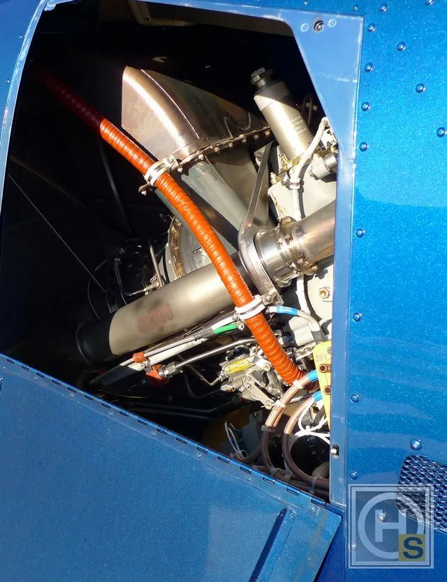 Engine detail of a 2012 Robinson R66 TURBINE.
