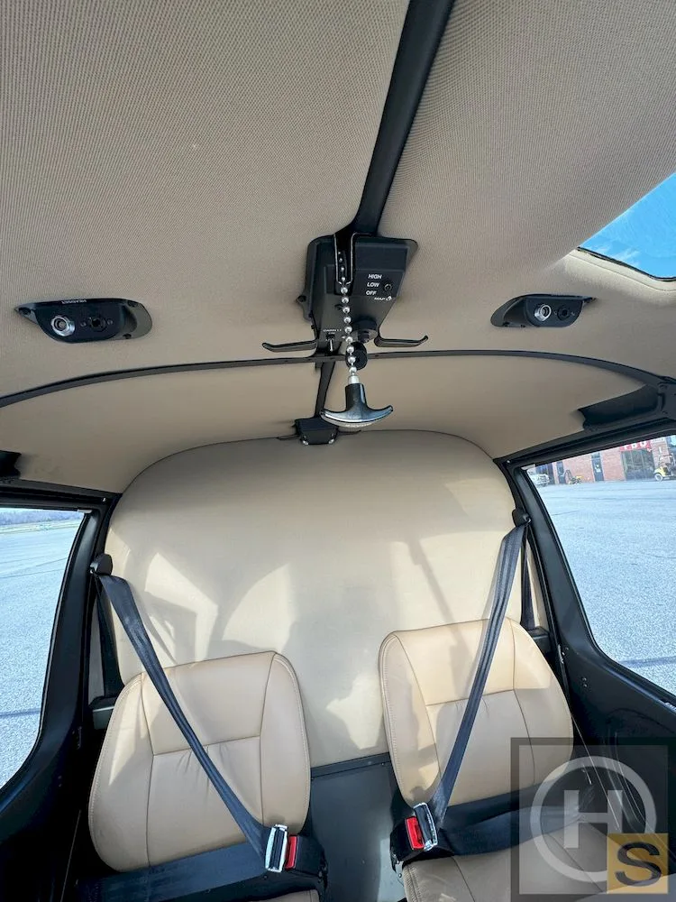 Cabin interior of a 2022 Robinson R44 Raven I – 2022.