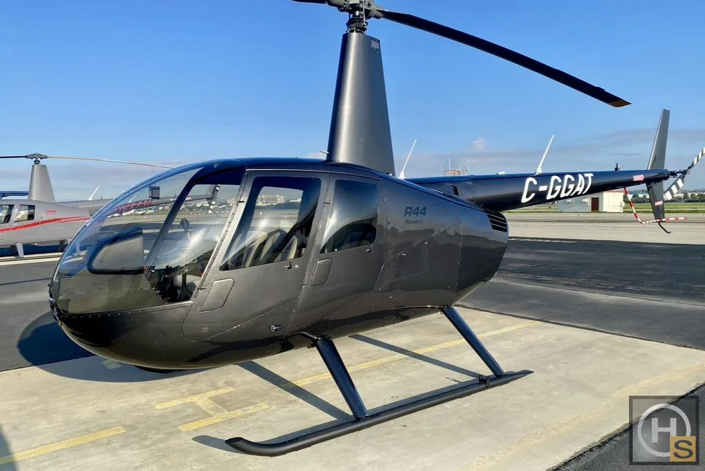 Exterior view of a 2022 Robinson R44 Raven I – November 2022 – Registered 2023.