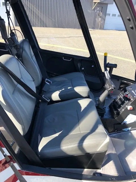 Cockpit and instrument panel of a 2015 Robinson R44 Raven II - Sept. 2015.