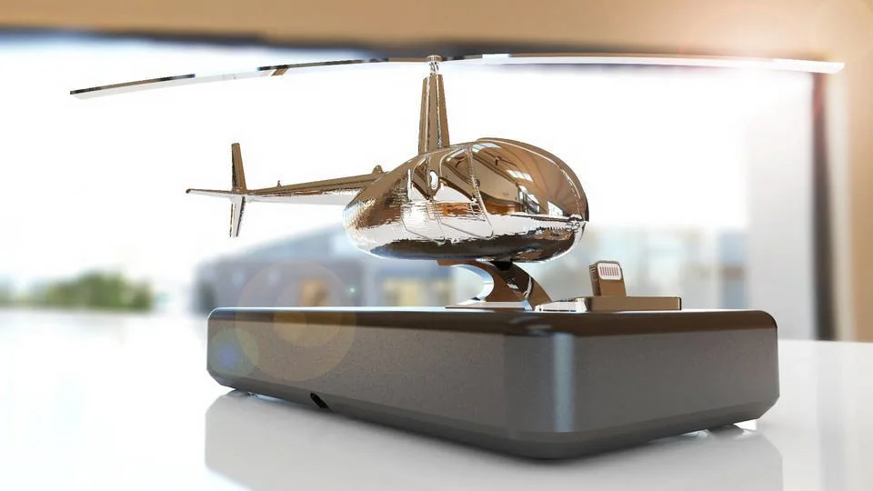 Marketing image of a Robinson R22 - R44.