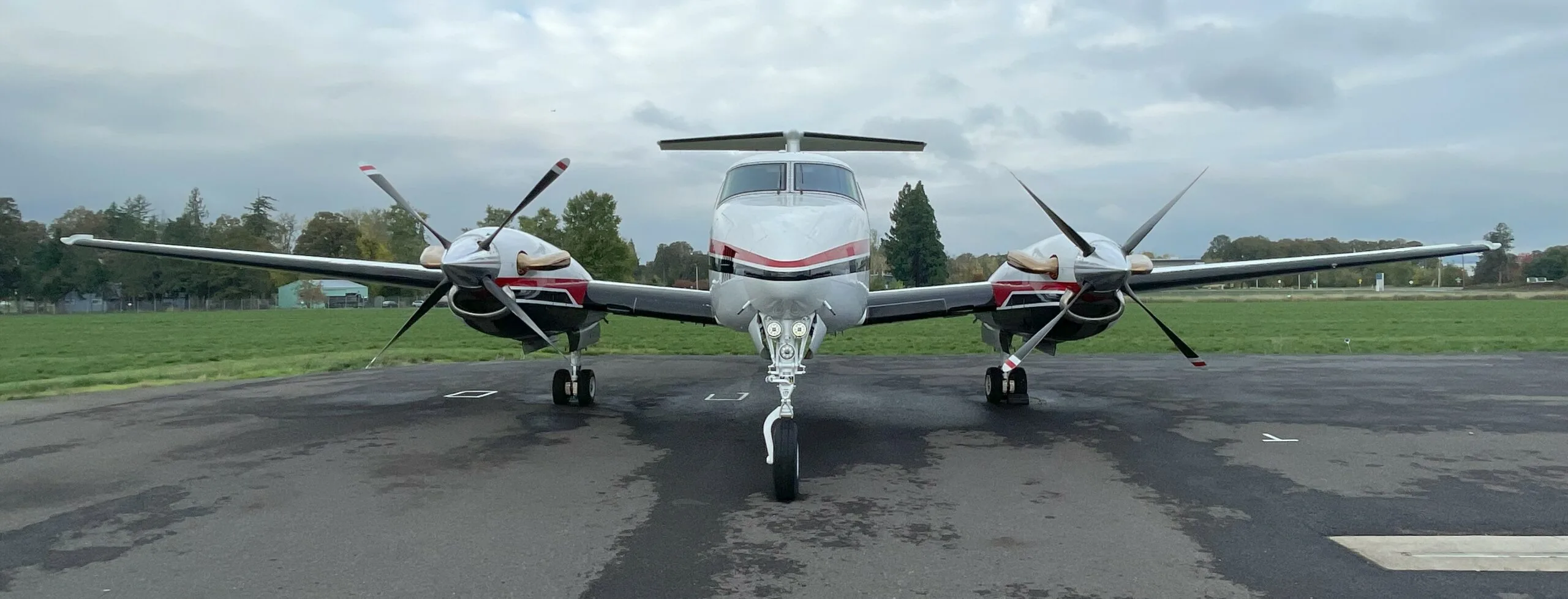 Exterior view of a 1980 Beechcraft King Air 200C.