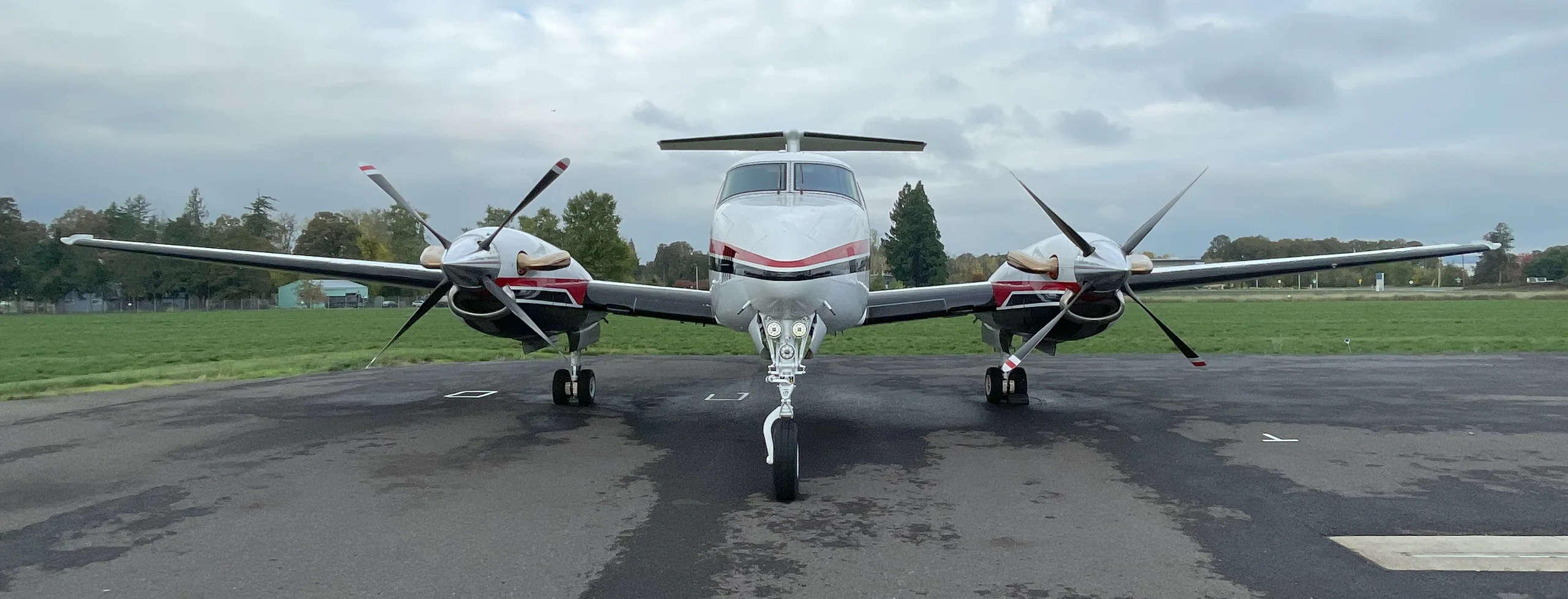 Exterior view of a 1980 Beechcraft King Air 200C.