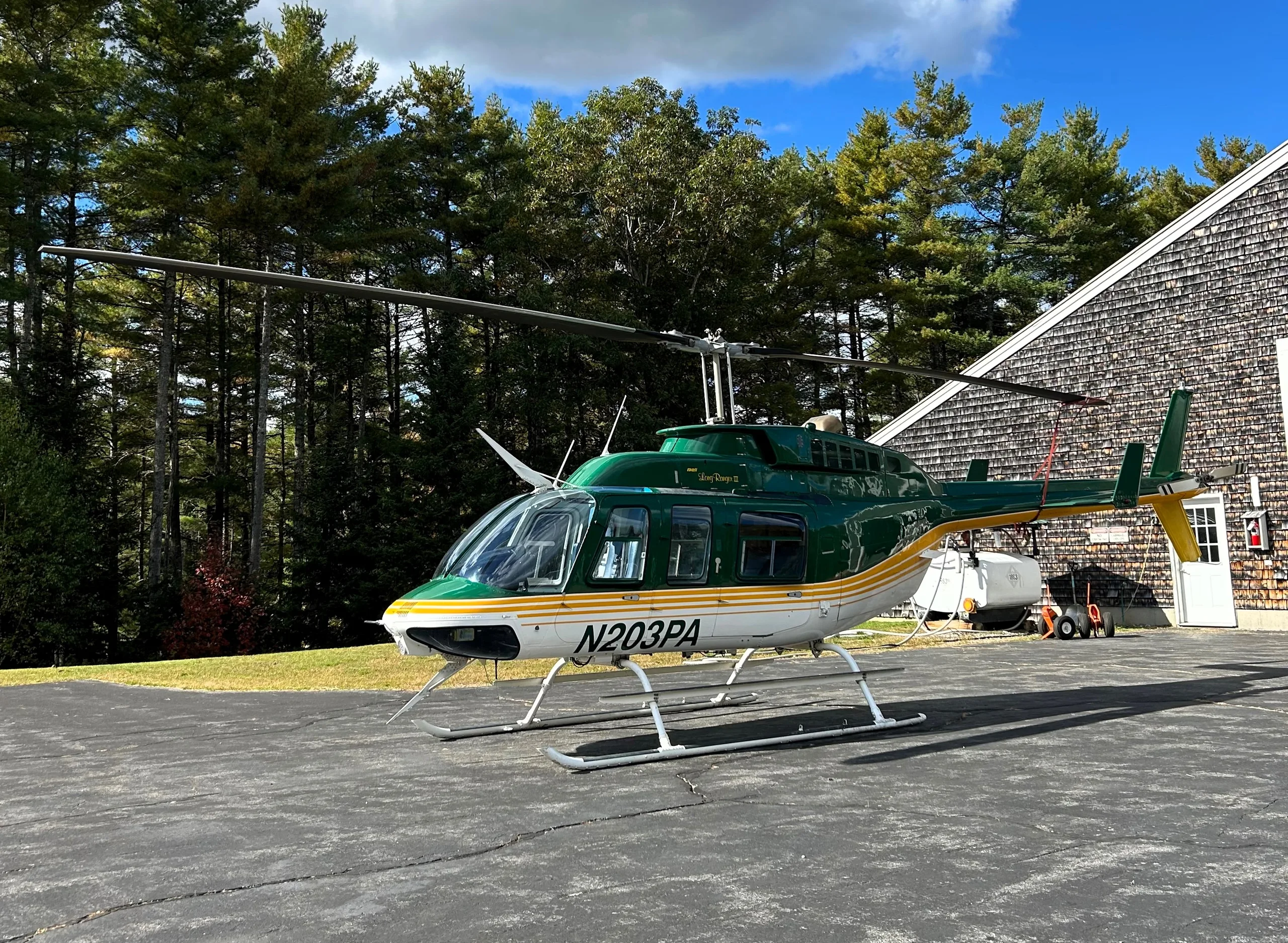 Cabin interior of a 1991 Bell 206L3 Longranger.