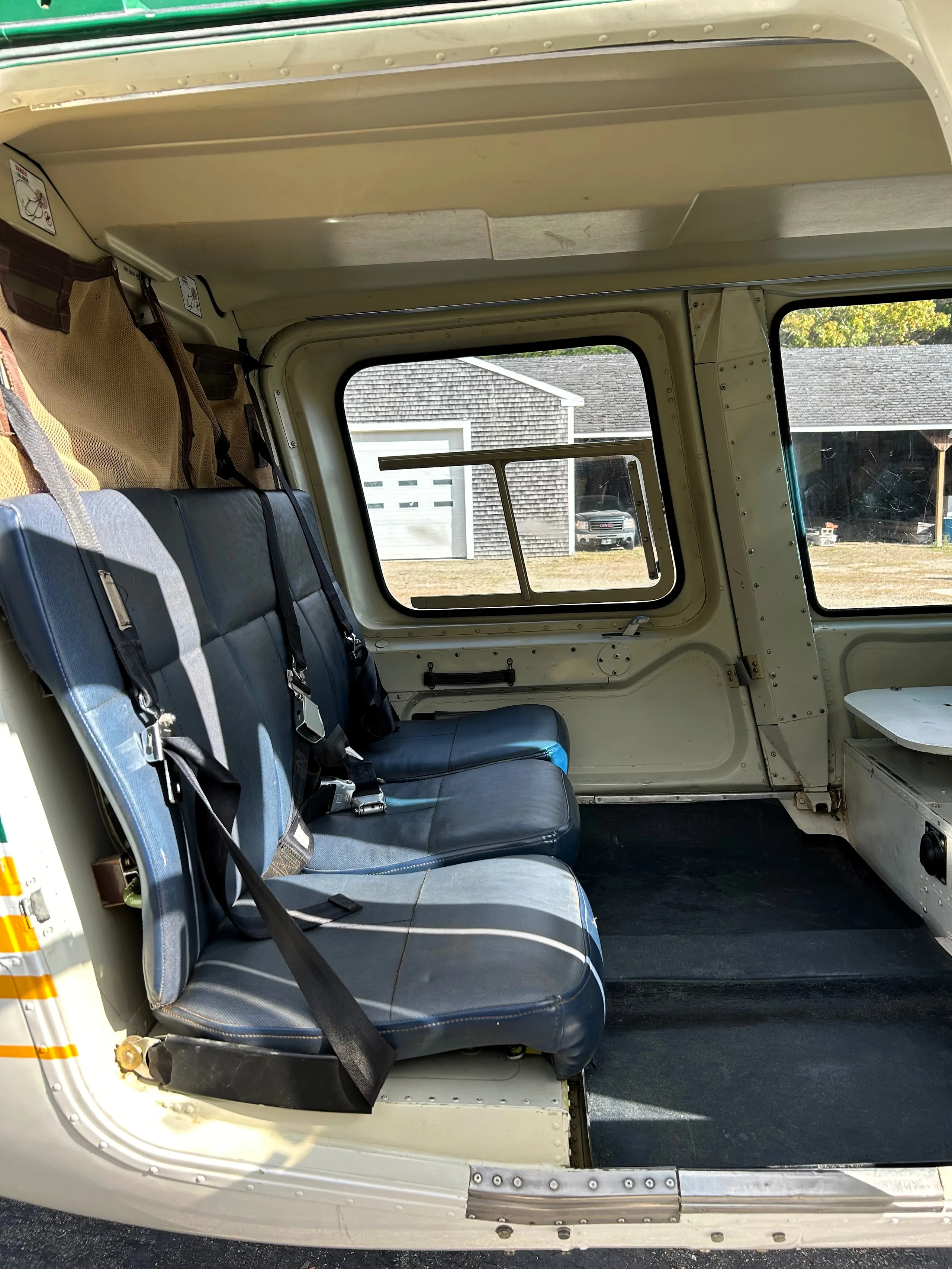 Cabin interior of a 1991 Bell 206L3 Longranger.