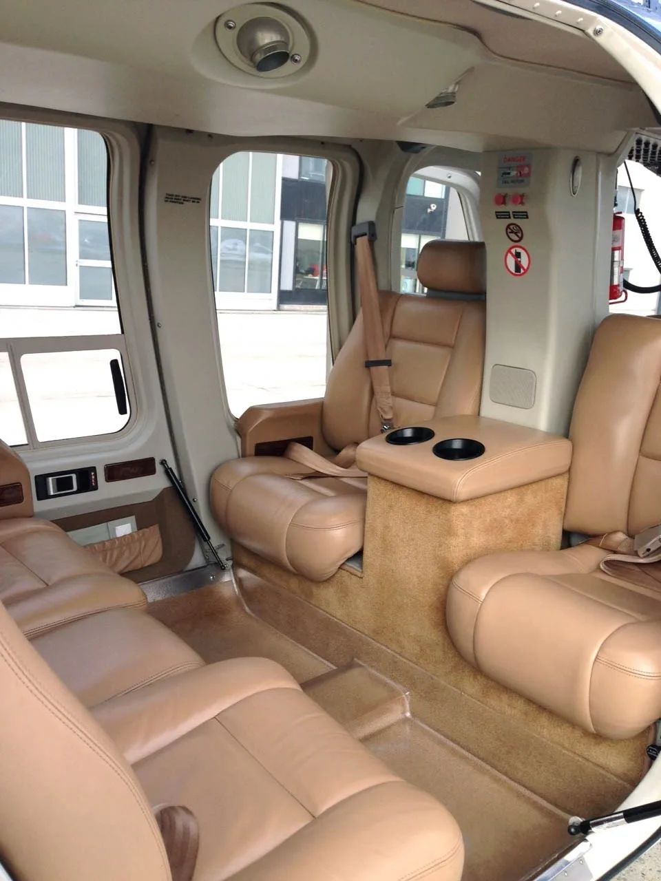 Cabin interior of a 2001 Bell 407.