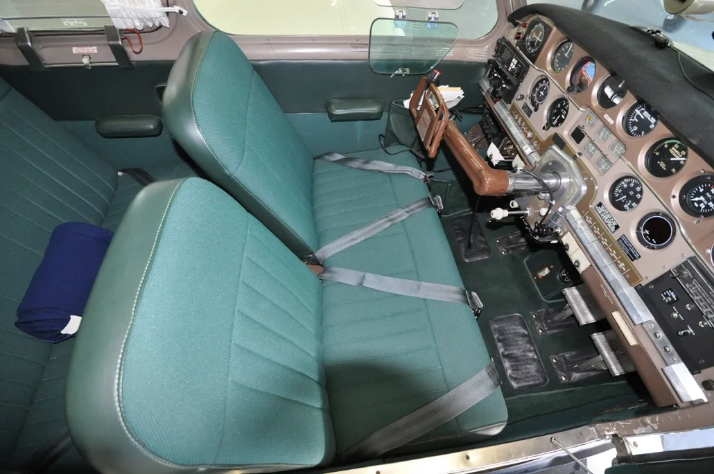 Cabin interior of a 1950 Beechcraft B35.