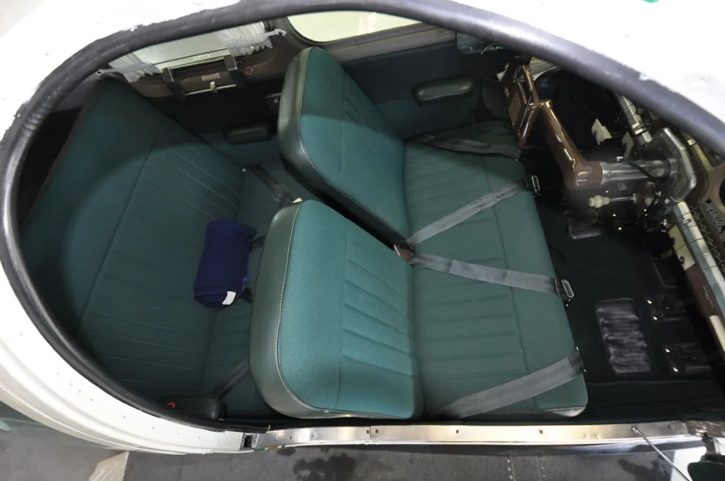 Cabin interior of a 1950 Beechcraft B35.