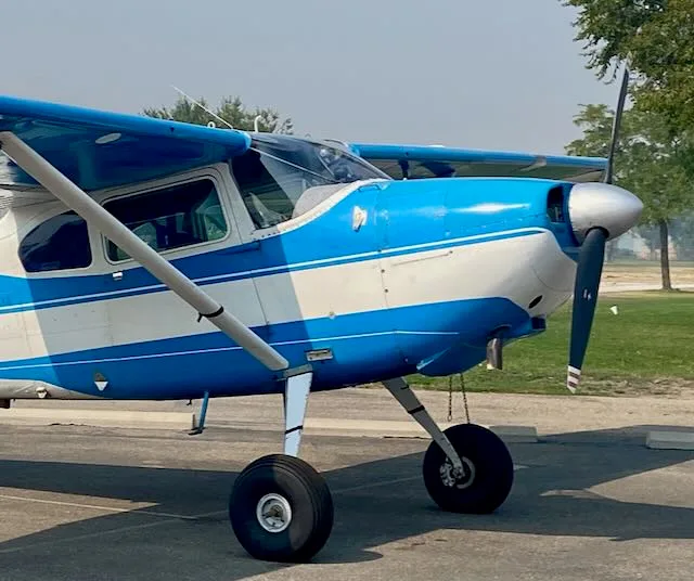 Exterior view of a 1956 Cessna 180 Skywagon, N3373D.