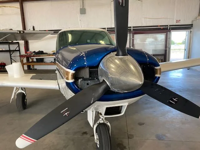 Exterior view of a 1959 Piper Comanche PA24-250, N6286P.