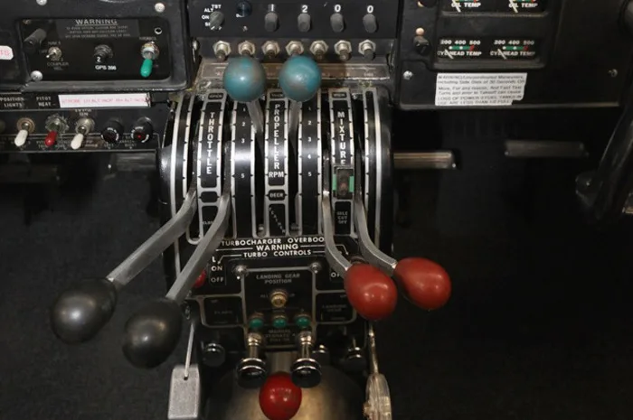 Avionics suite of a 1966 Piper PA-23-250 Aztec.