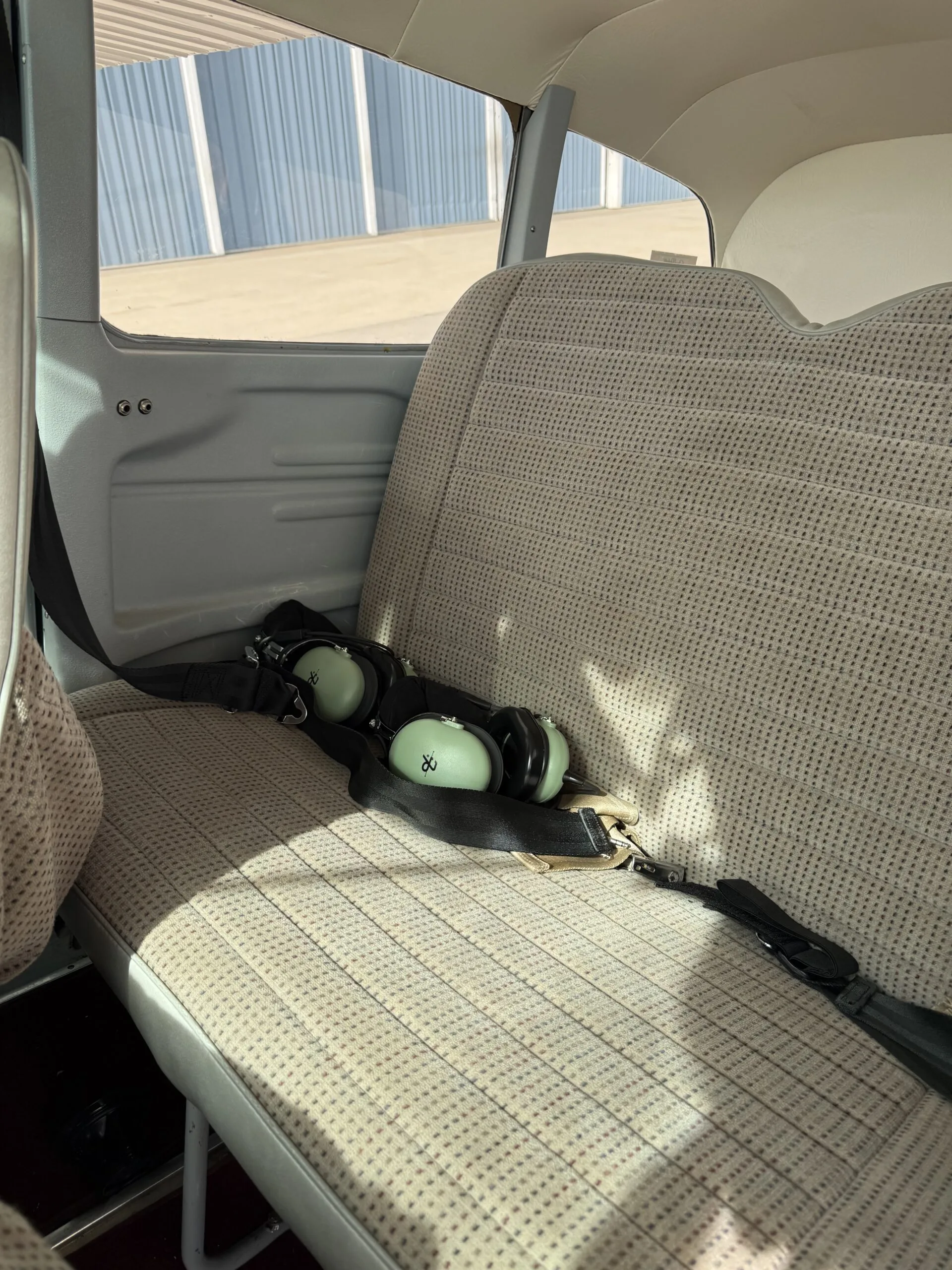 Cabin interior of a 1973 Cessna 180J.
