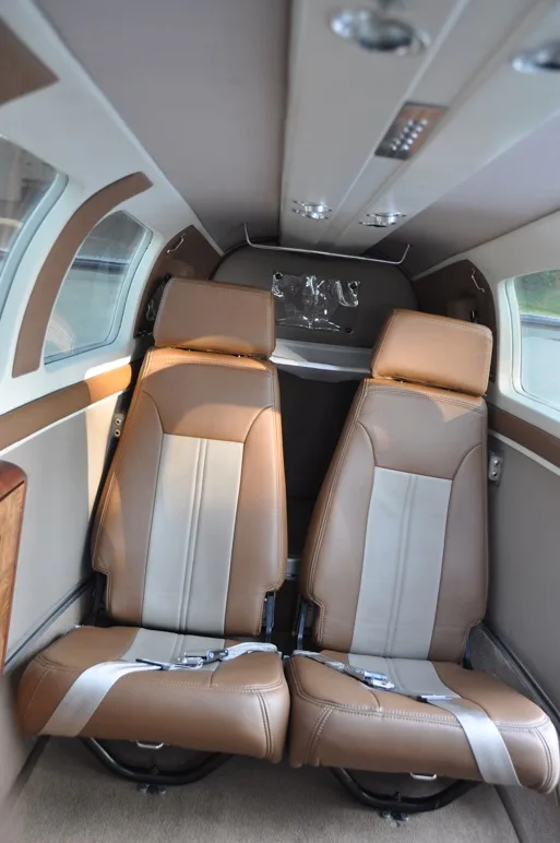 Cabin interior of a 1981 Beechcraft 58P.