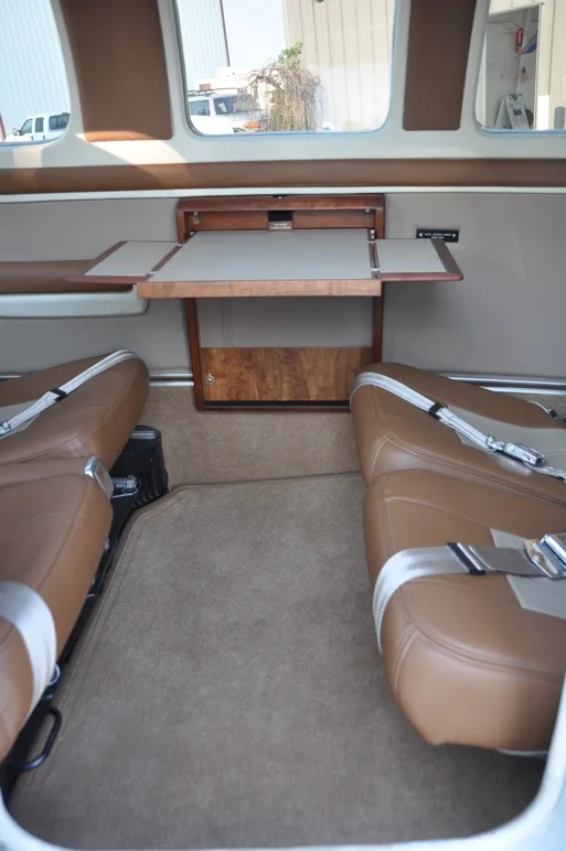 Cabin interior of a 1981 Beechcraft 58P.