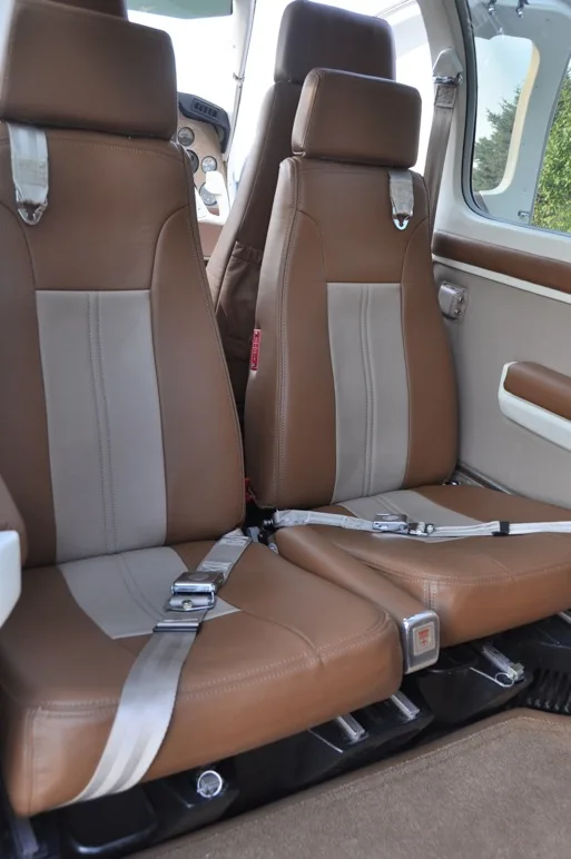 Cabin interior of a 1981 Beechcraft 58P.