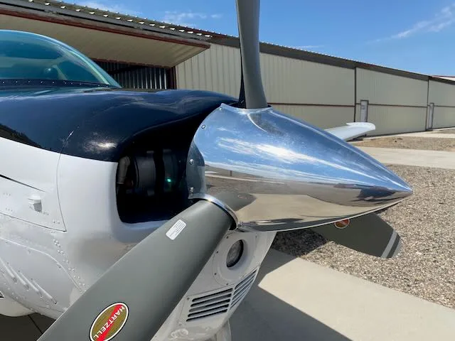 Exterior view of a 1981 Beechcraft F33A Bonanza, N860A.