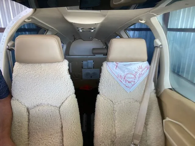 Cabin interior of a 1981 Beechcraft F33A Bonanza.