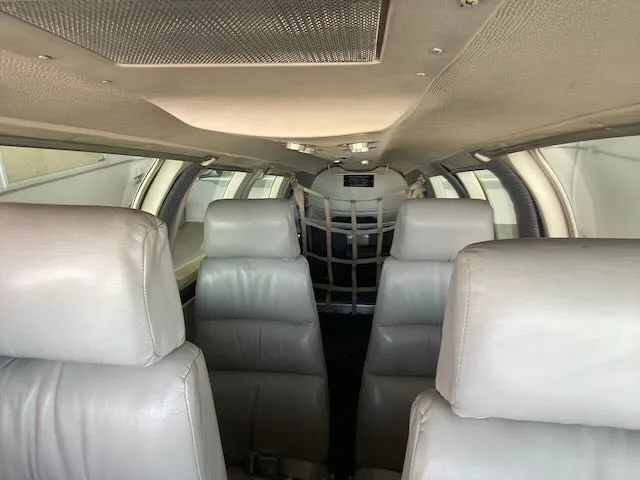 Cabin interior of a 1982 Beechcraft B36TC.