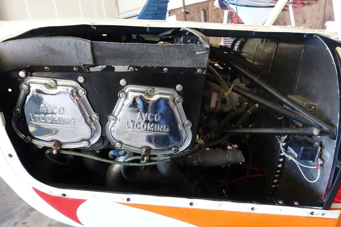 Engine detail of a 1984 Aviat CHRISTEN EAGLE II.