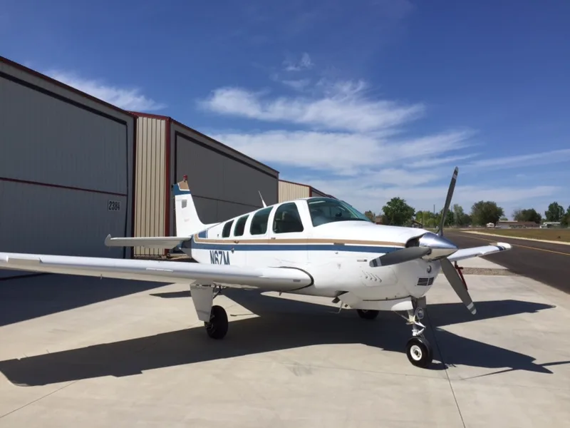 Exterior view of a 1990 Beechcraft, N973PC.