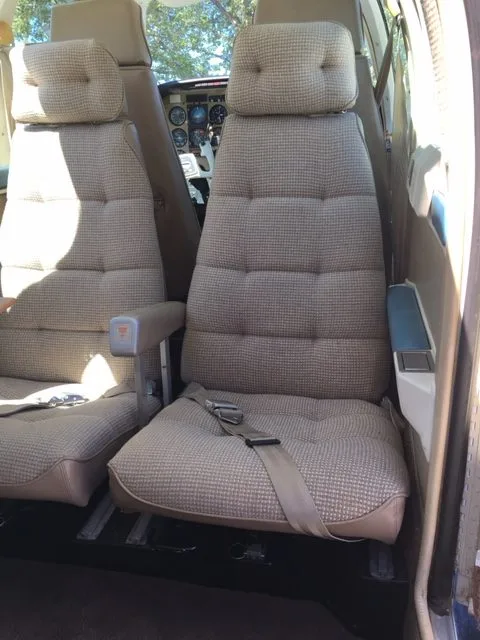 Cabin interior of a 1990 Beechcraft.