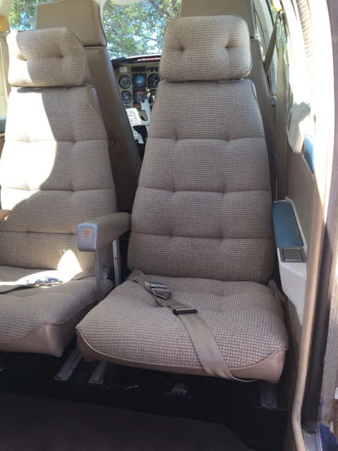Cabin interior of a 1990 Beechcraft.