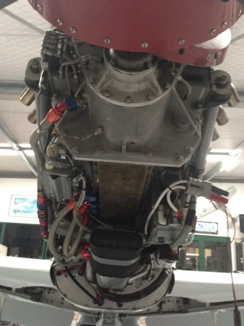 Engine detail of a 1995 Thunder Mustang.