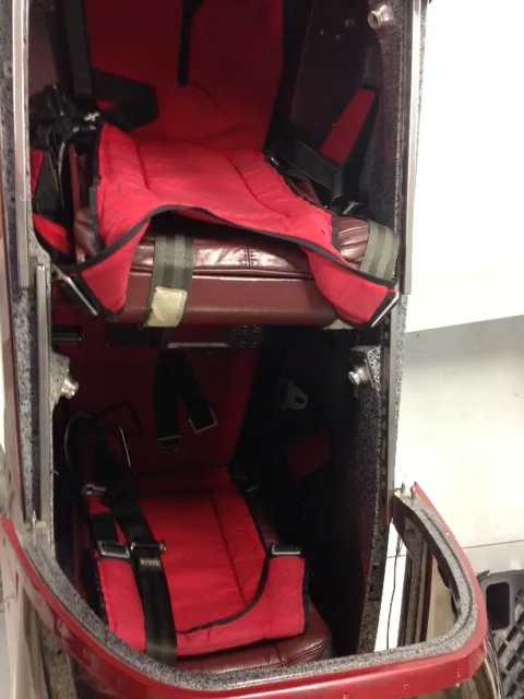 Cabin interior of a 1995 Thunder Mustang.