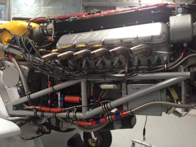 Engine detail of a 1995 Thunder Mustang.