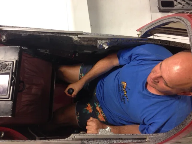 Cabin interior of a 1995 Thunder Mustang.