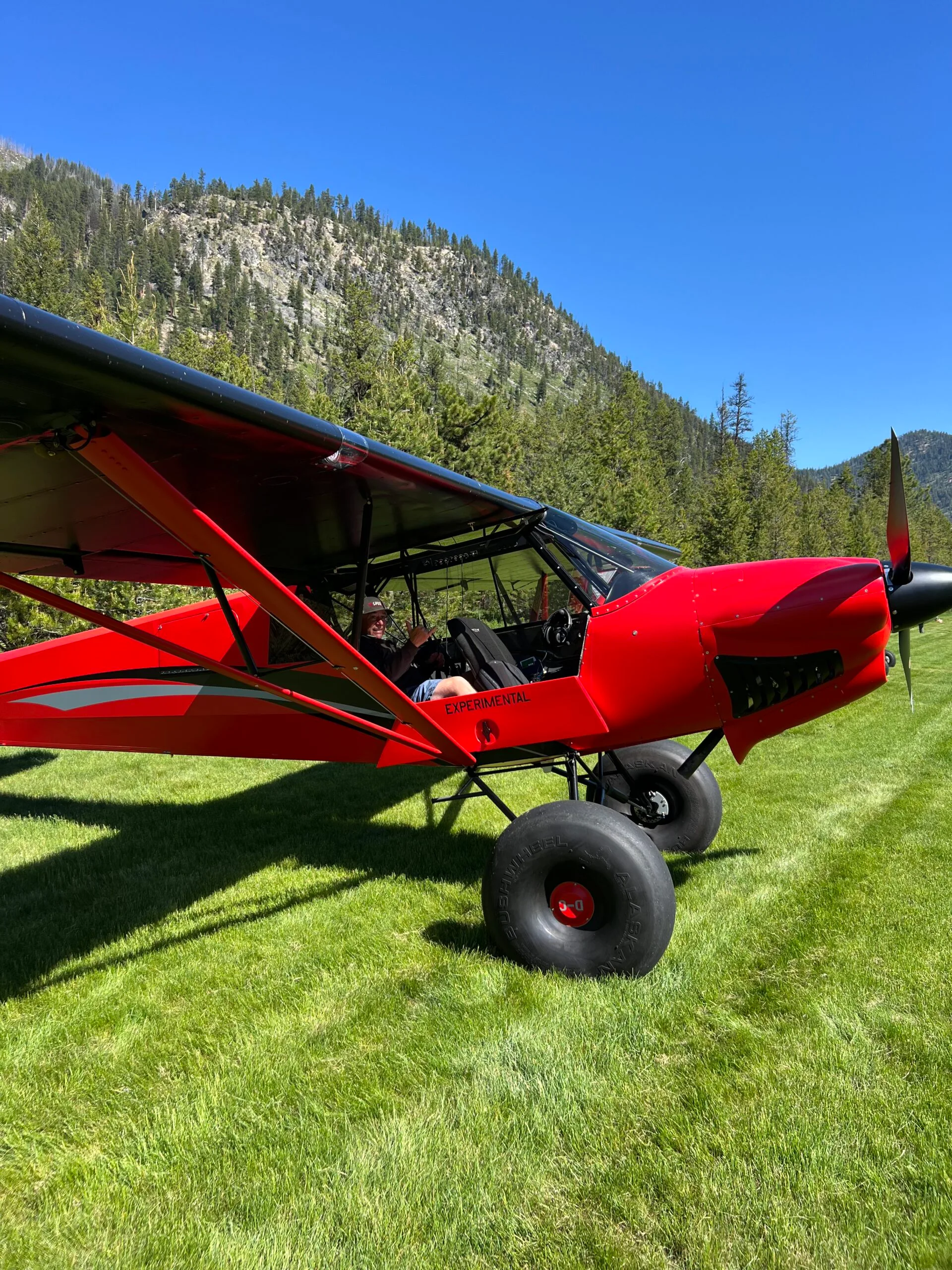 Exterior view of a 2023 Clear Sky LLC Carbon Cub EX-3, N613DC.