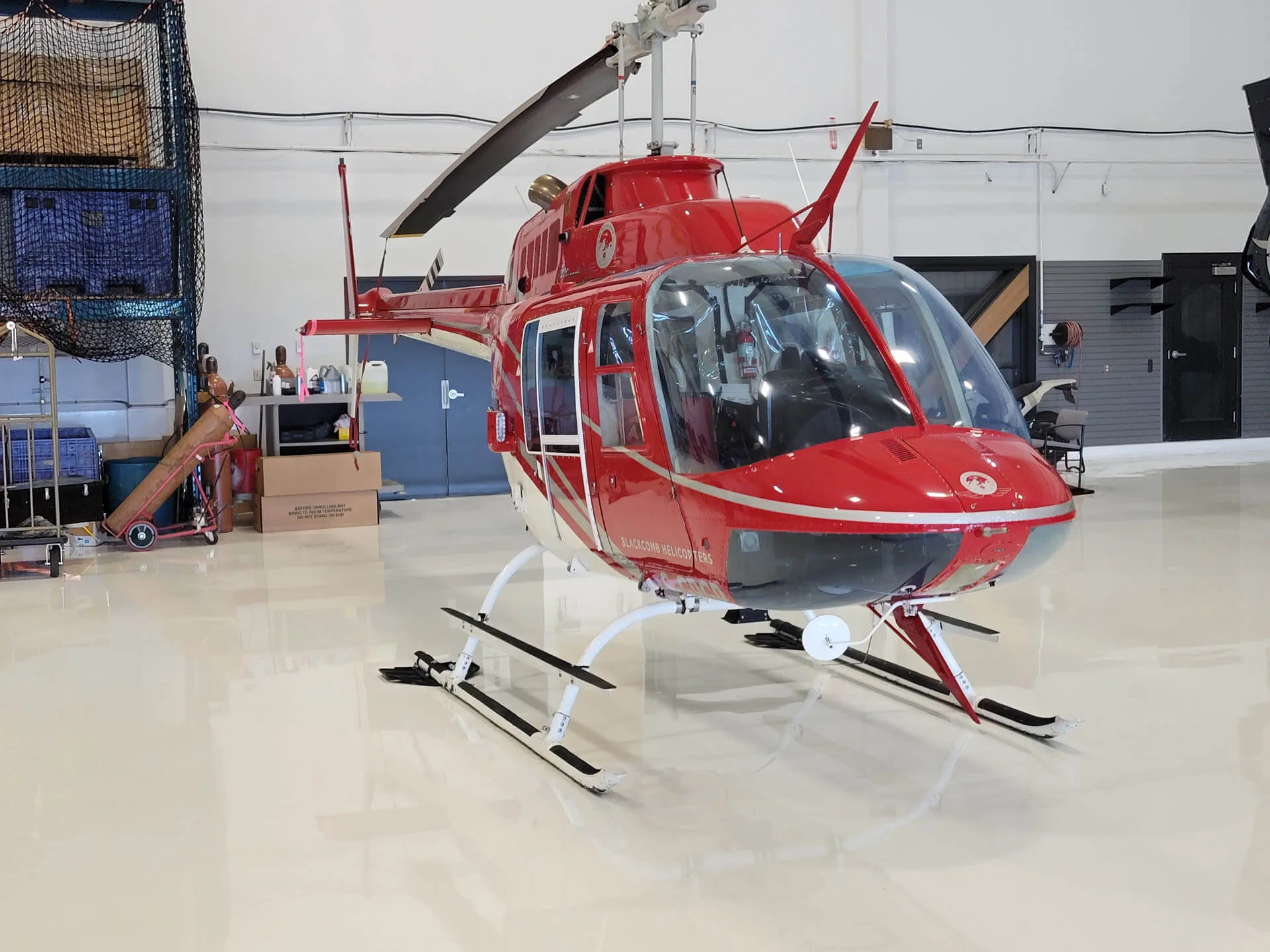 Exterior view of a 1977 Bell 206BIII 2244 C-GPGP | Hopkinson Luxury Aircraft Sales, C-GPGP.