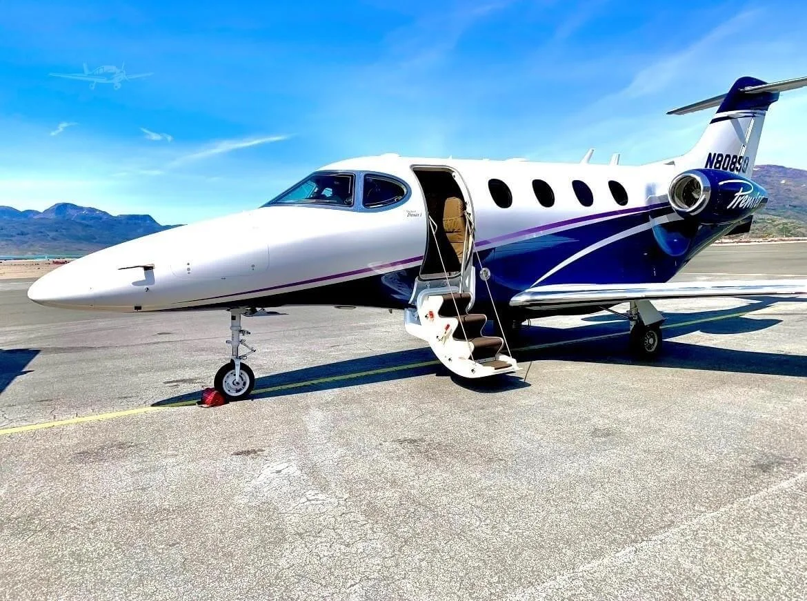 Exterior view of a 2003 Beechcraft Premier I | Hopkinson Luxury Aircraft Sales.