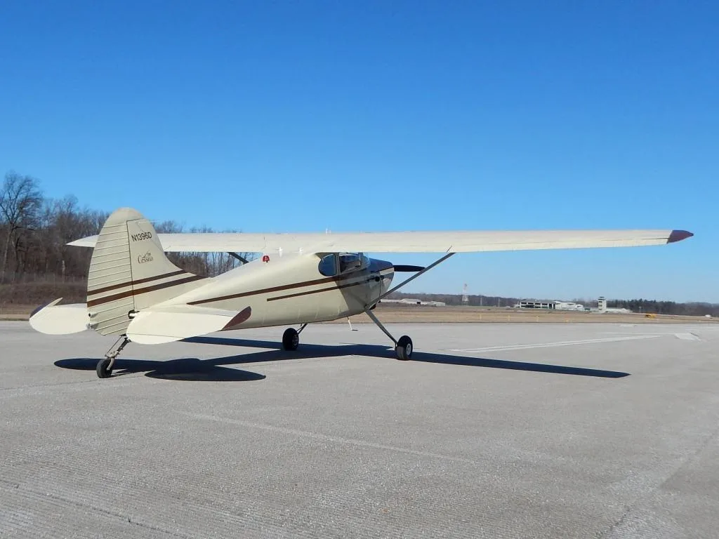 Exterior view of a 1951 Cessna 170- N1396D Aircraft.