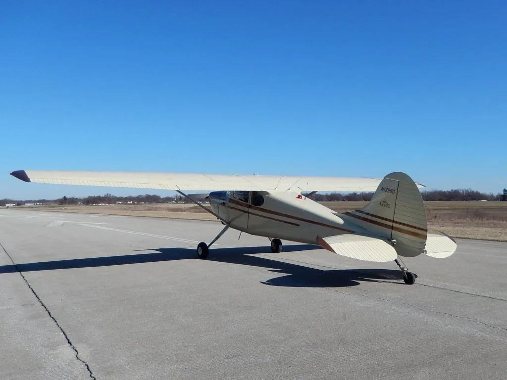 Exterior view of a 1951 Cessna 170- N1396D Aircraft.