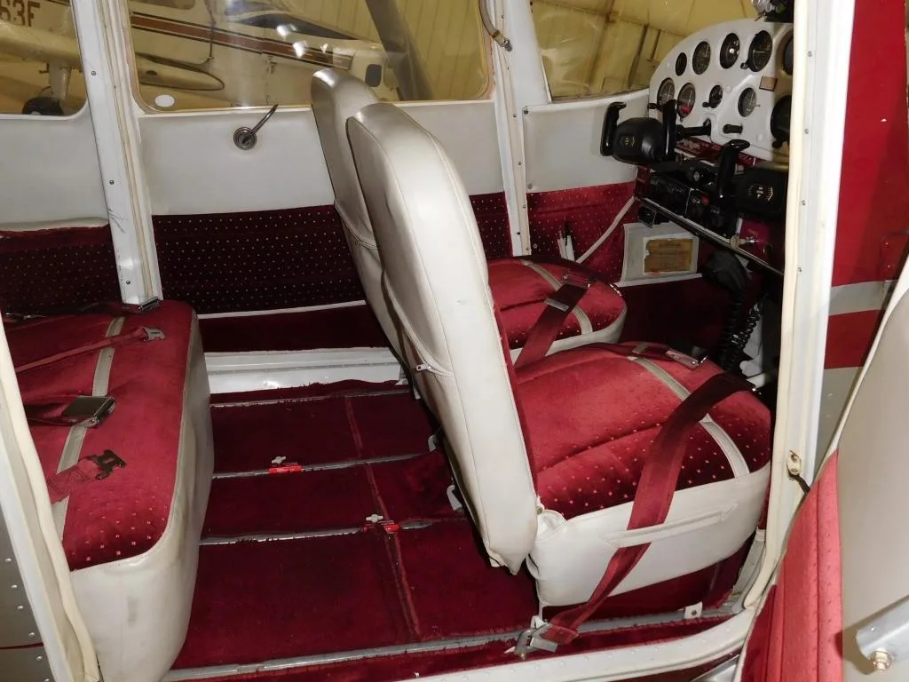 Cabin interior of a 1953 Cessna 180 - N1692C Aircraft.