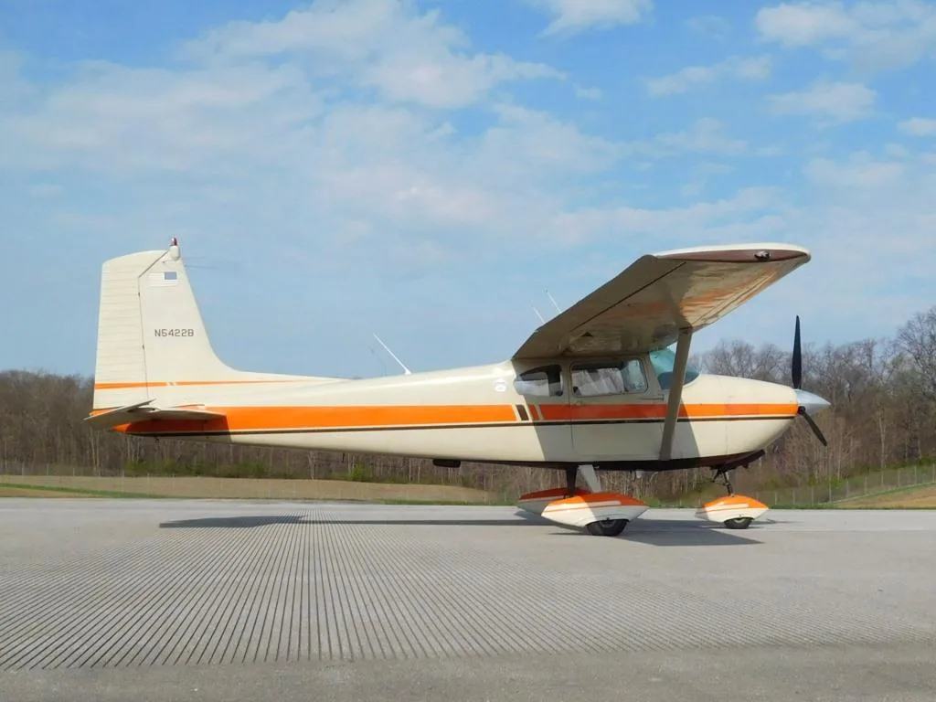 Exterior view of a 1956 Cessna 182 - N5422B Aircraft.